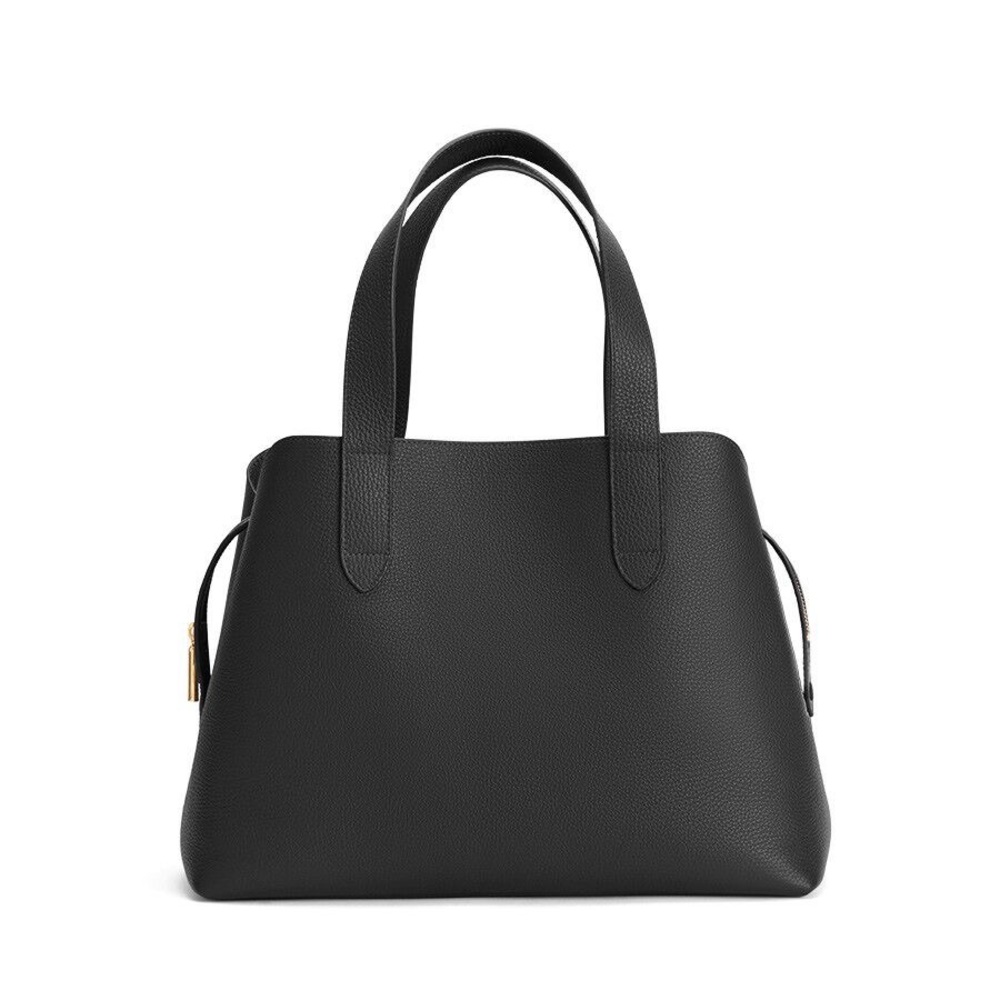 Cuyana Zippered Satchel in Black
